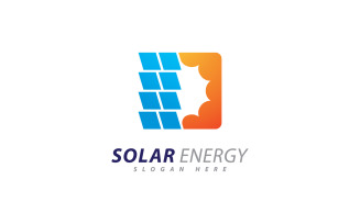 Sun energy logo design template. Creative Solar panel energy electric electricity logo 7