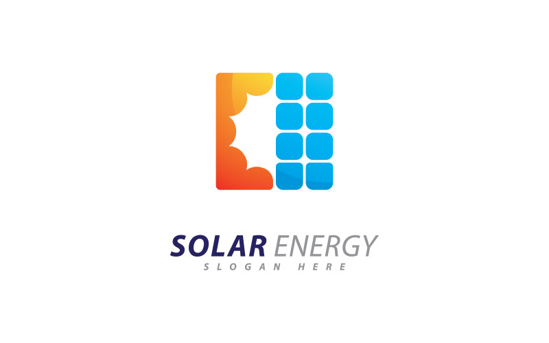 Sun energy logo design template. Creative Solar panel energy electric electricity logo 8 Logo Template