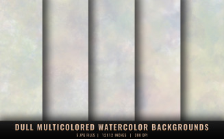 Dull Multicolored Watercolor Backgrounds