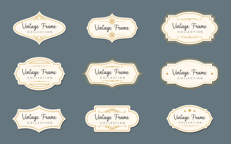 Vintage frame and border Decorative ornament vector illustration design template v.1 Illustration