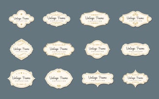 Vintage frame and border Decorative ornament vector illustration design template v.3