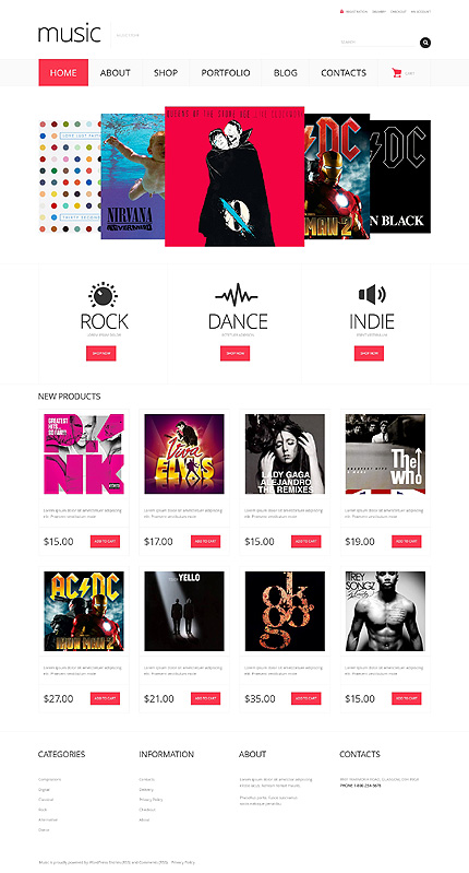 Music Store Templates
