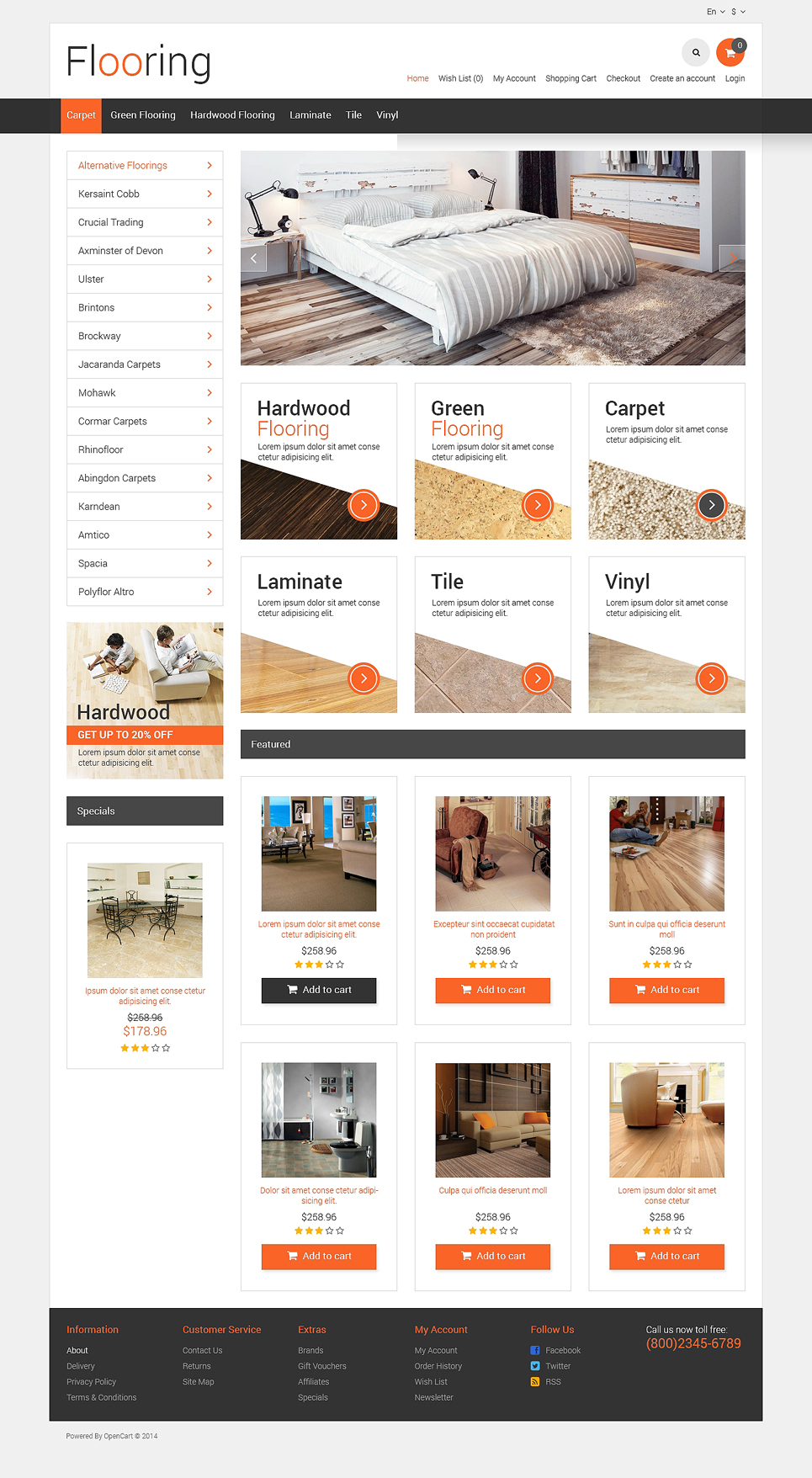 Flooring Responsive OpenCart Template New Screenshots BIG