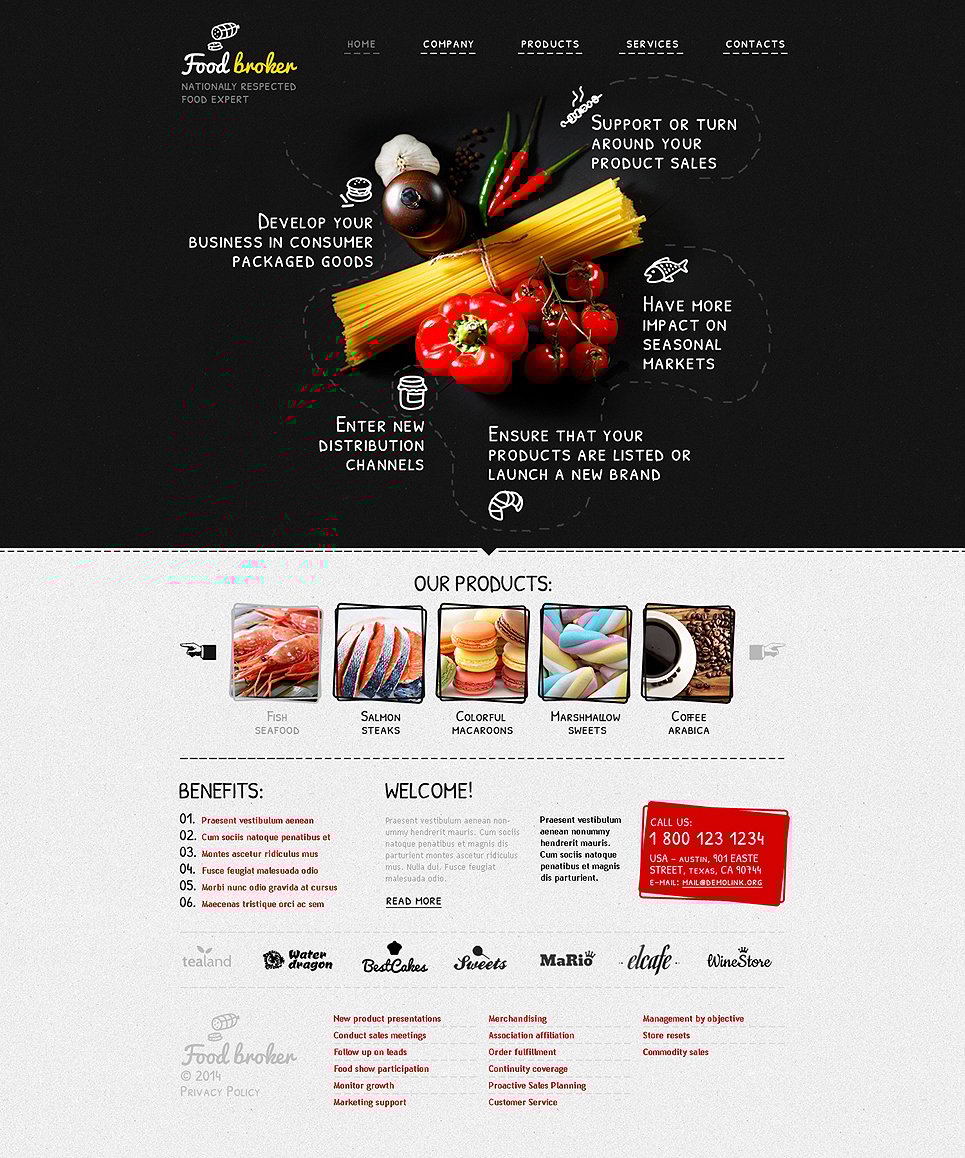 Food Store Responsive Website Template New Screenshots BIG
