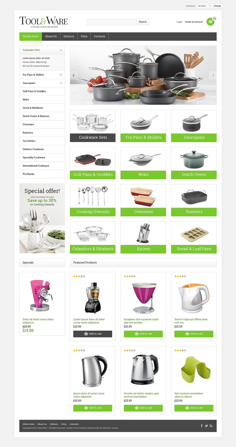 Housewares VirtueMart Template New Screenshots BIG