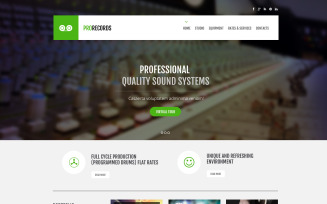 Recording Studio Responsive Website Template