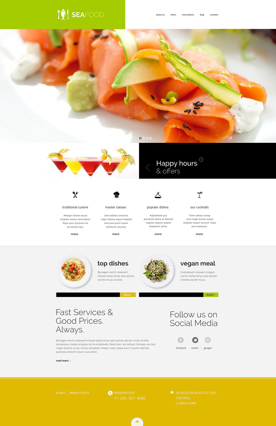 Seafood Restaurant Responsive Website Template New Screenshots BIG