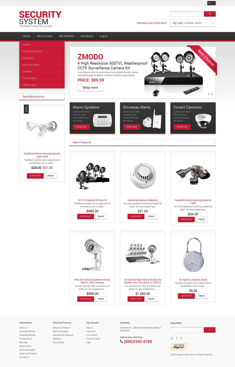 Security Systems Magento Theme New Screenshots BIG