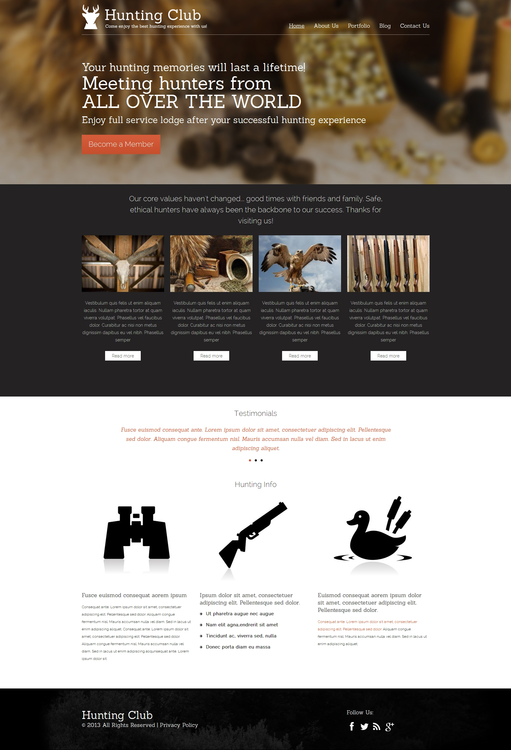 Thème Drupal pour site de chasse #47881 - screenshot