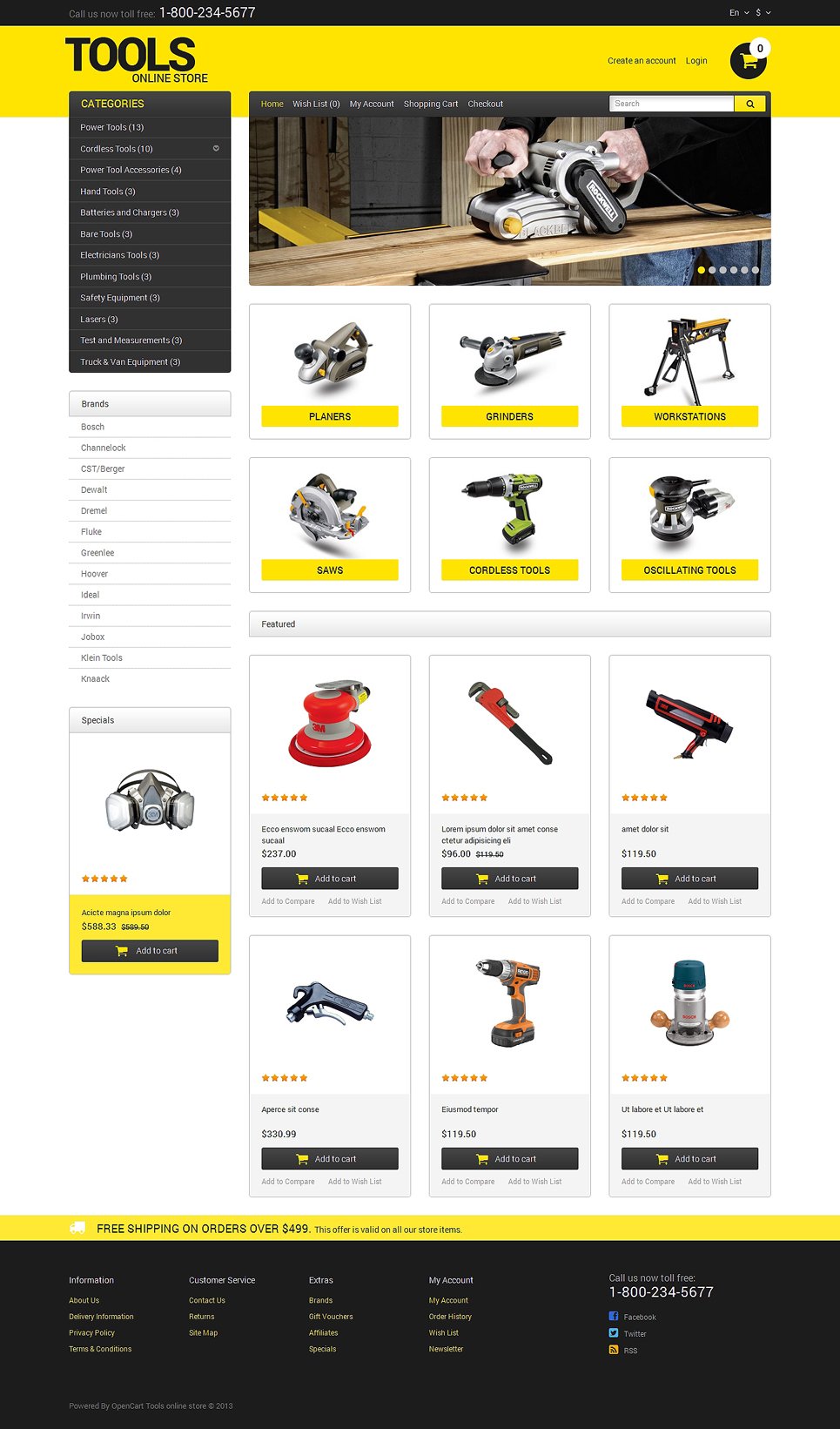Tools & Equipment Responsive OpenCart Template New Screenshots BIG