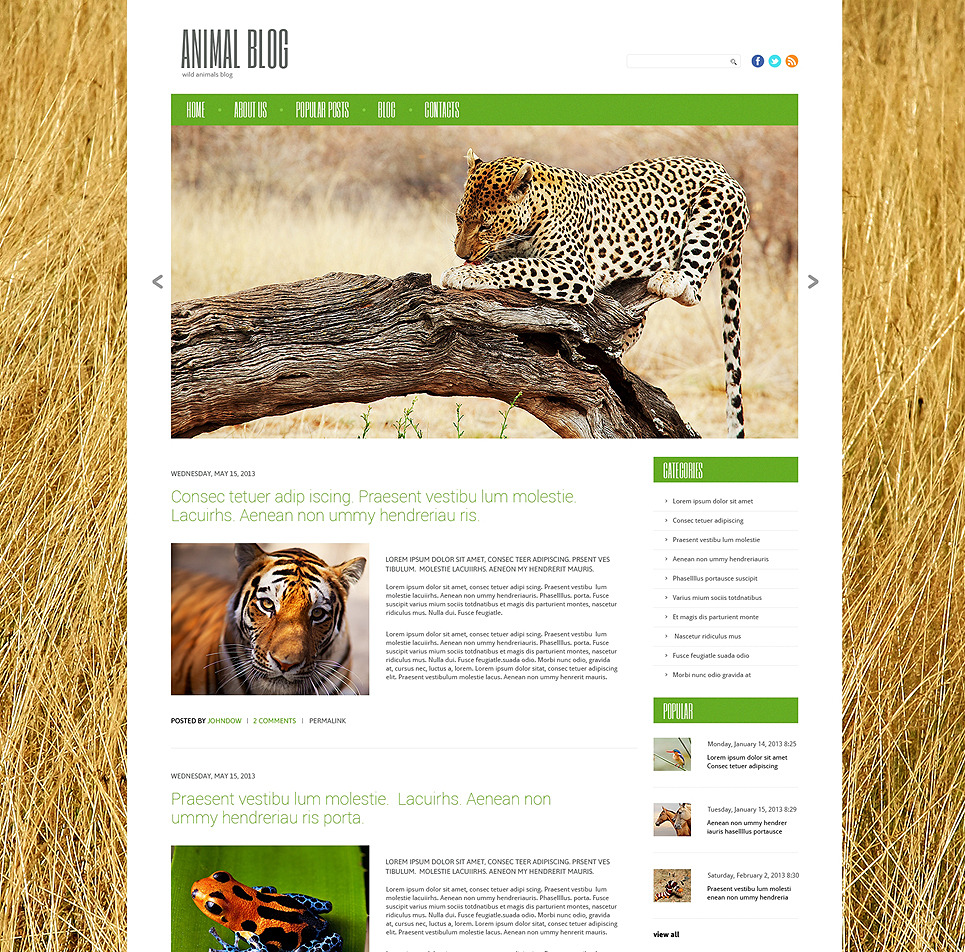 Zoo Bootstrap WordPress Template Big Screenshot Zoo Responsive WordPress Theme New Screenshots BIG