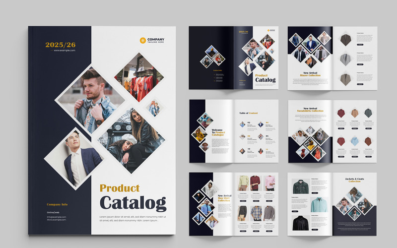 clothing catalogue template Fashion catalog design Magazine Template