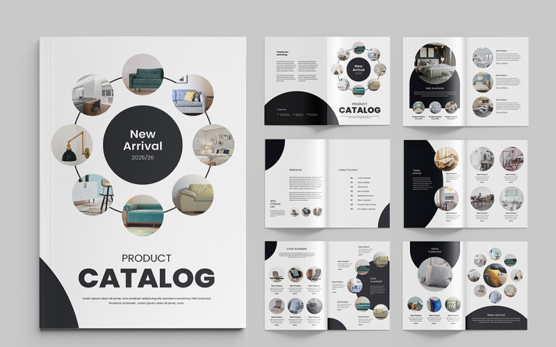 Furniture product catalog design furniture catalogue design Magazine Template