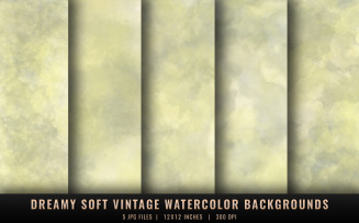 Dreamy Soft Vintage Watercolor Backgrounds