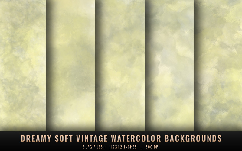 Dreamy Soft Vintage Watercolor Backgrounds