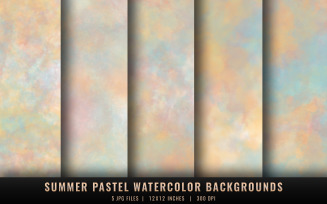 Summer Pastel Watercolor Backgrounds