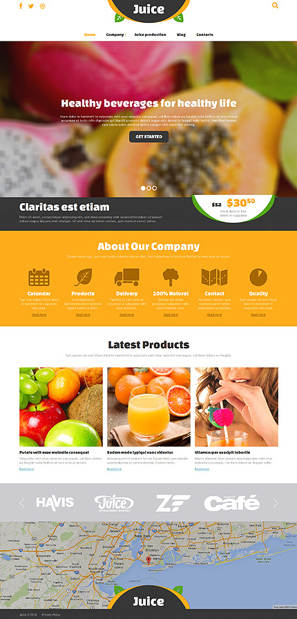 Food Drink Joomla Template Website Templates