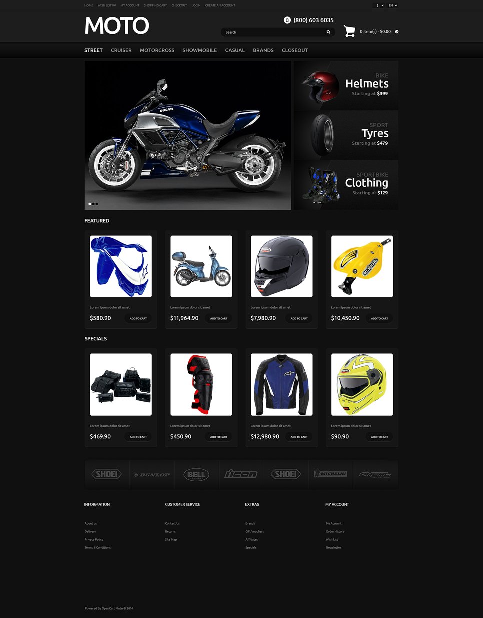 Bike Shop Responsive OpenCart Template New Screenshots BIG