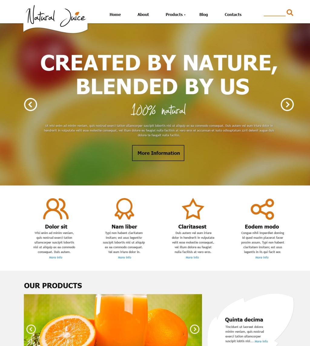Live demo for Fruit Juice Co Joomla Template 47917