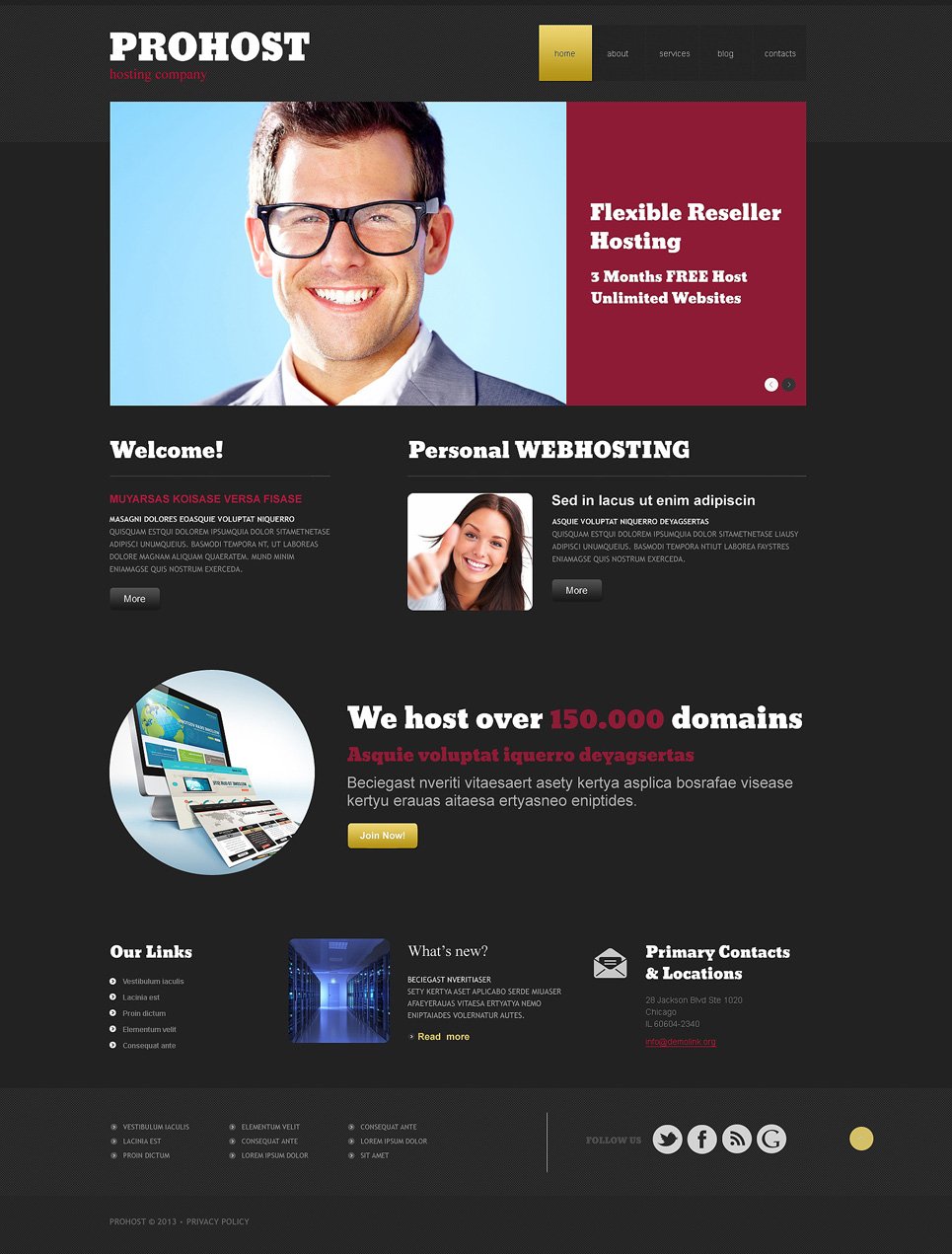 Hosting Responsive WordPress Theme New Screenshots BIG