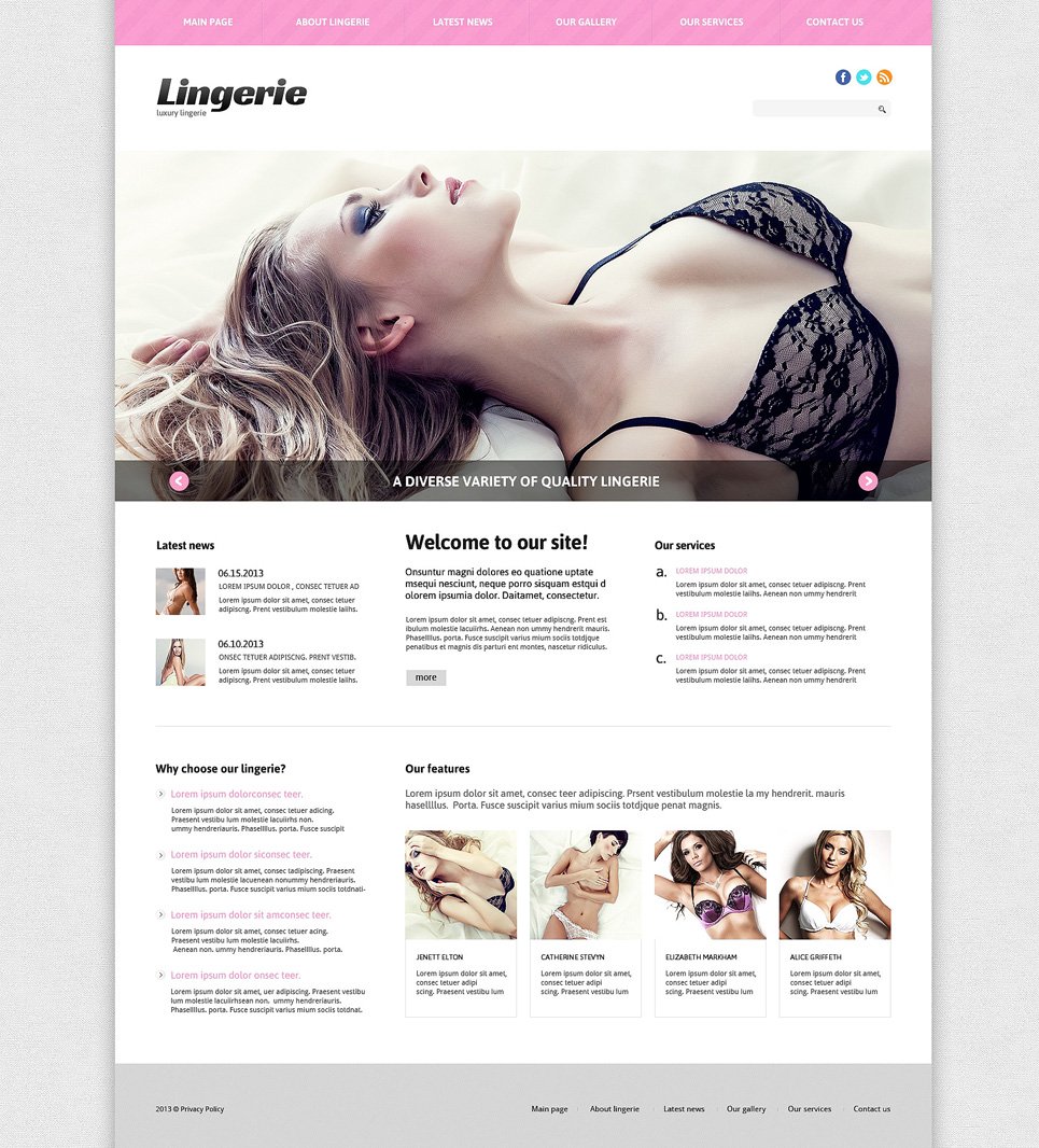 Lingerie Responsive Joomla Template New Screenshots BIG