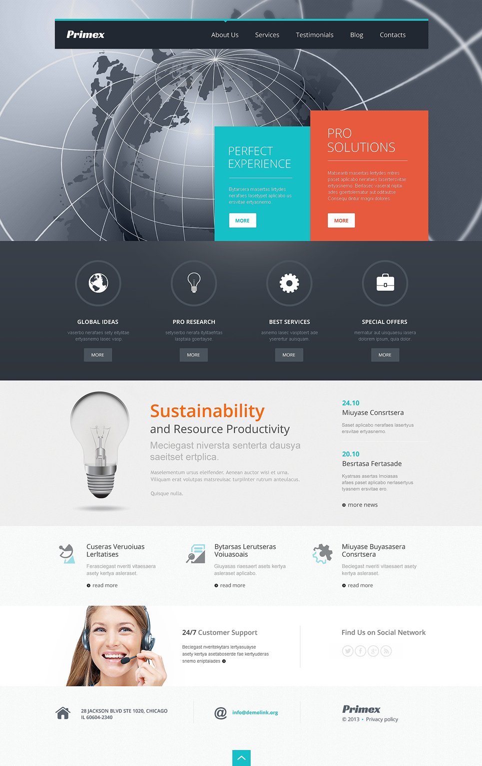 Outsourcing Company Responsive WordPress Theme New Screenshots BIG