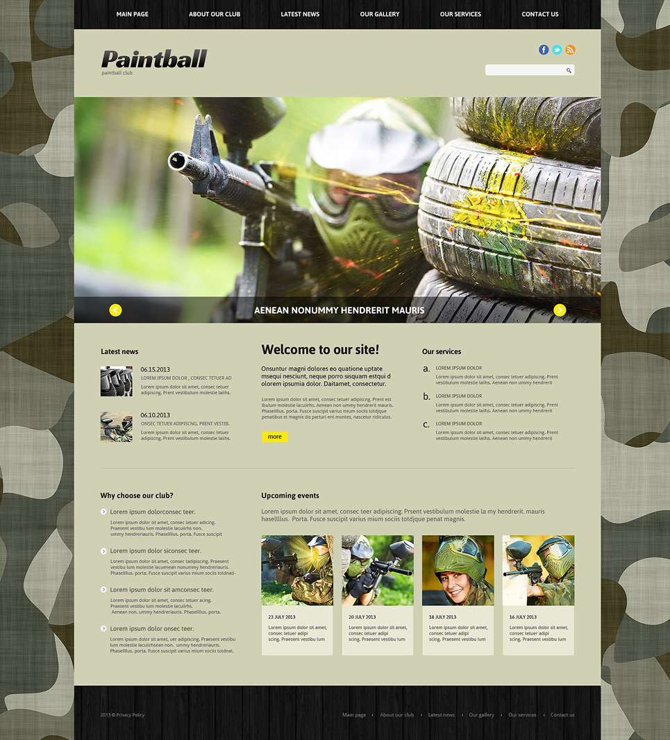 Paintball Responsive Joomla Template New Screenshots BIG