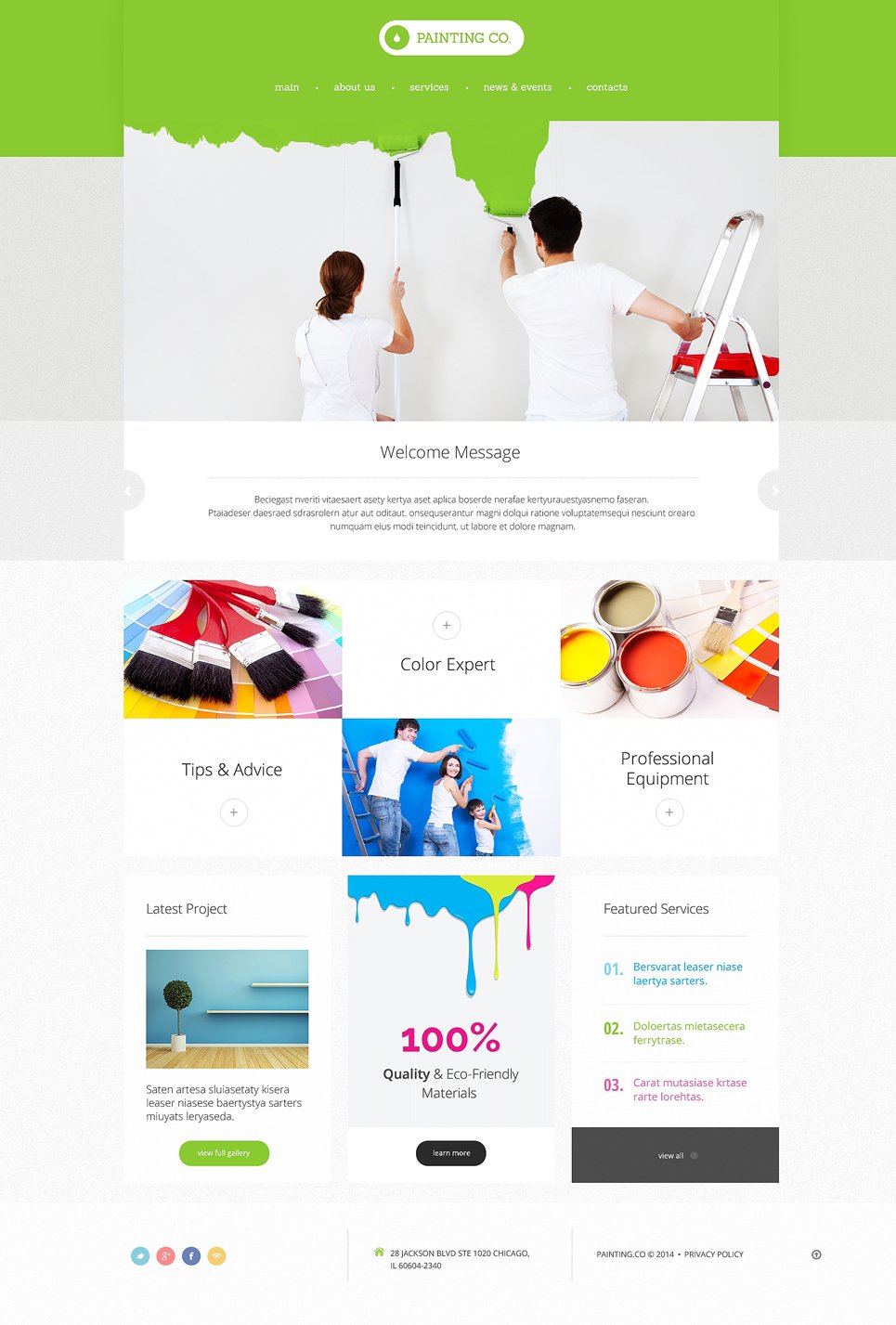 Painting Company Responsive Website Template 47931