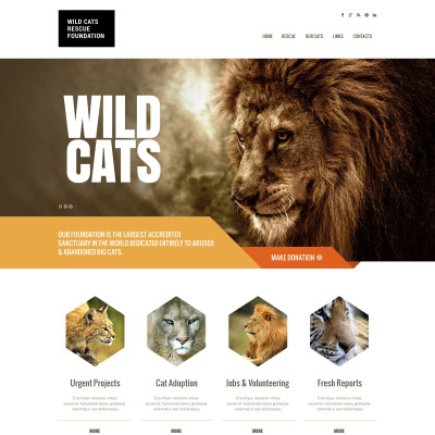 Wild Life Responsive Šablona Webových Stránek