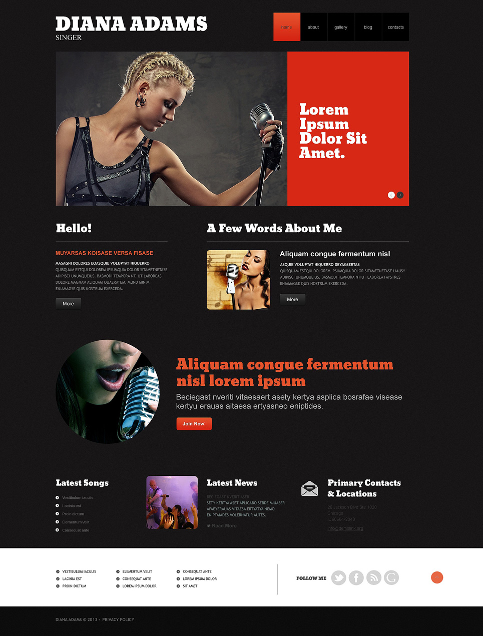 Singer Responsive WordPress Theme New Screenshots BIG