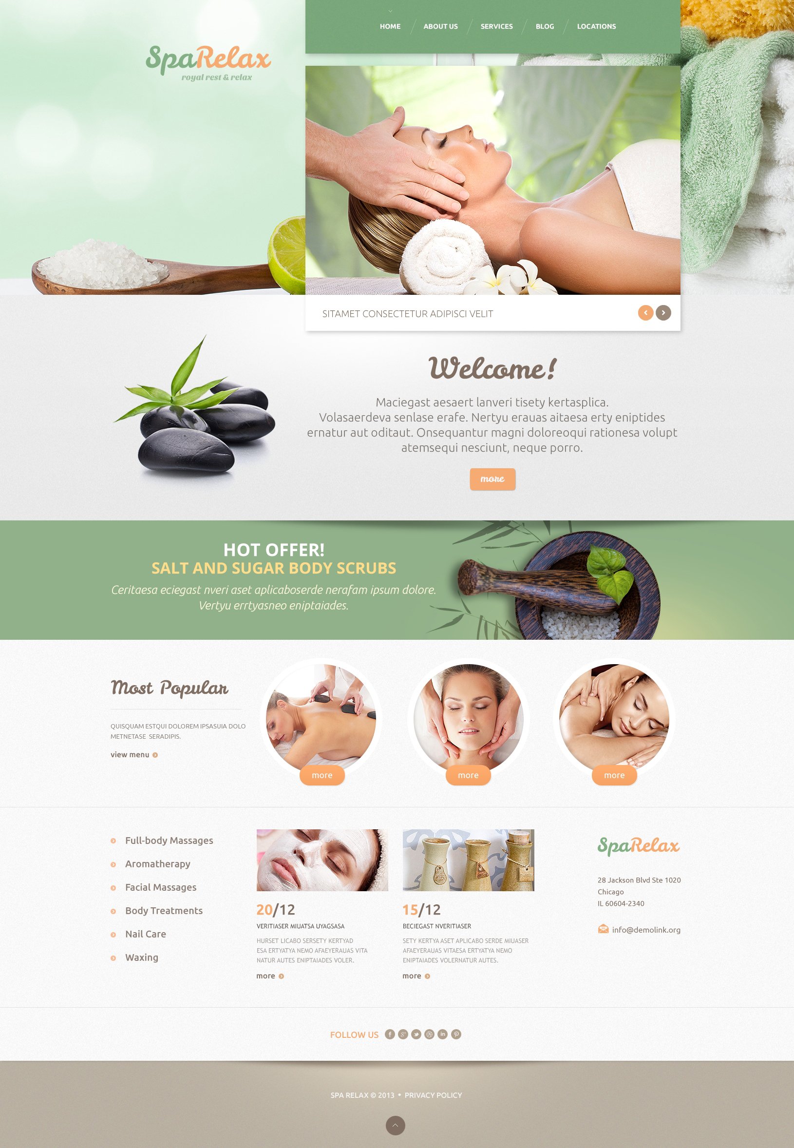 Spa Websites Templates