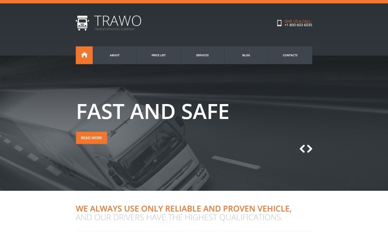 The Fastest Transportation Joomla Template