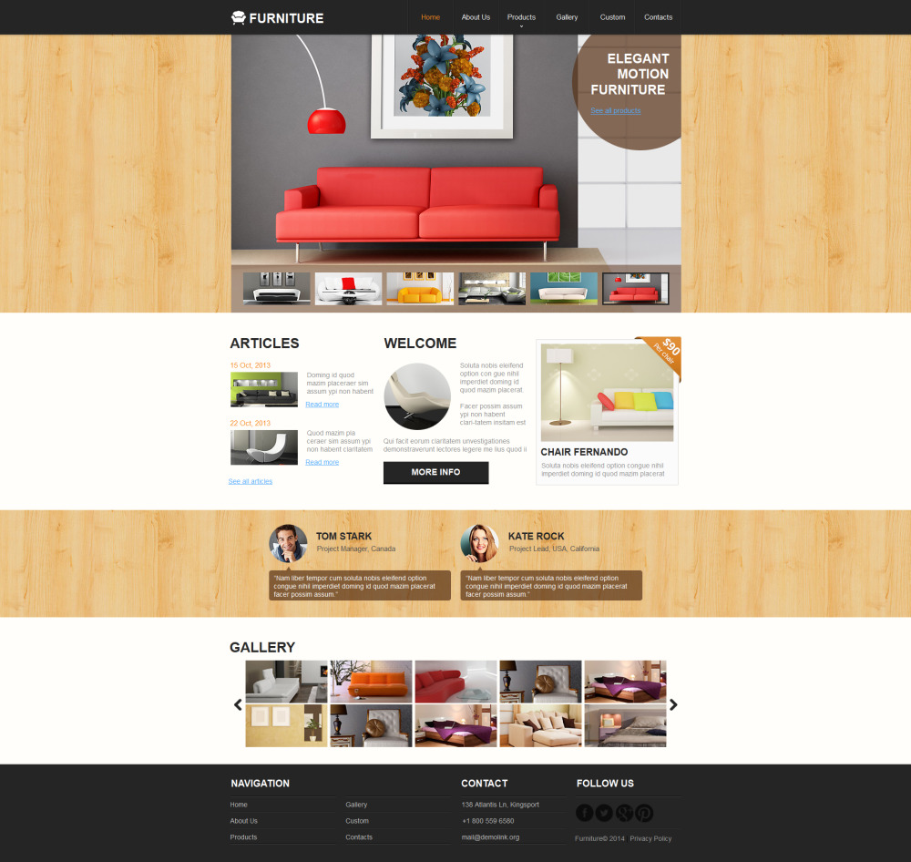 Interior Furniture Moto Cms Html Template Website Templates