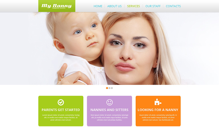 Babysitter Responsive Website Theme Big Screenshot Babysitter Responsive Website Template New Screenshots BIG