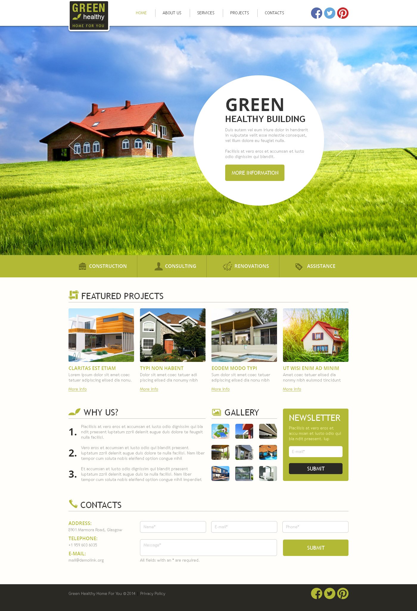 Construction Company Responsive Website Template 48035