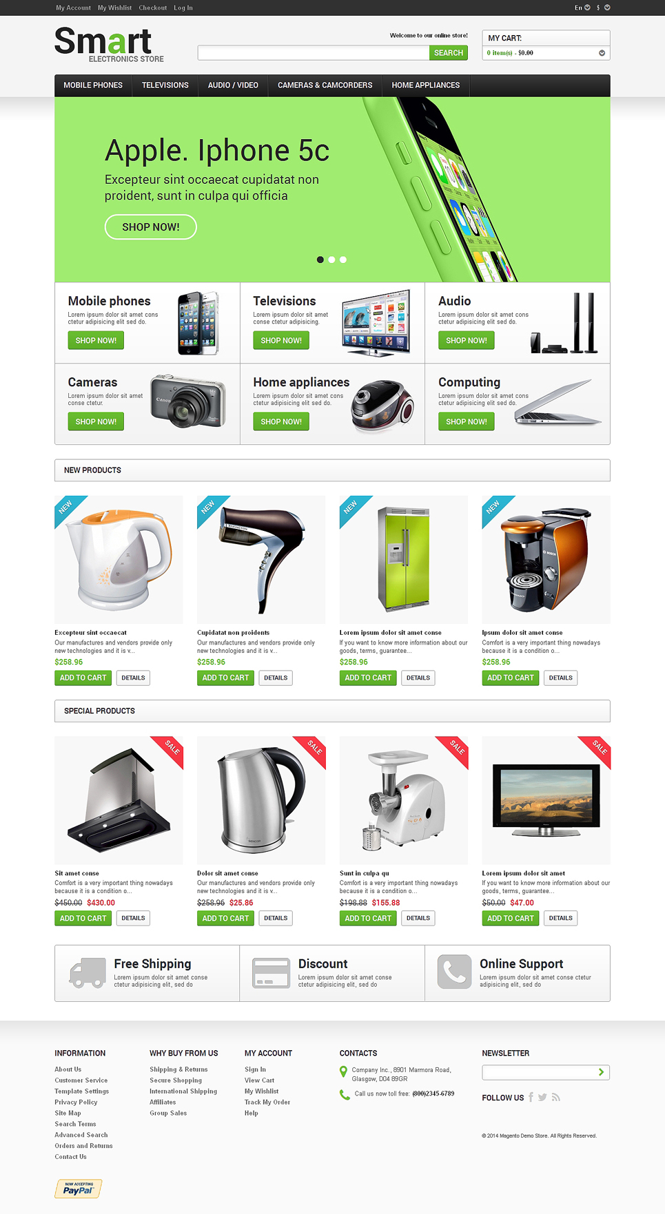 Electronics for Freedom Magento Theme New Screenshots BIG