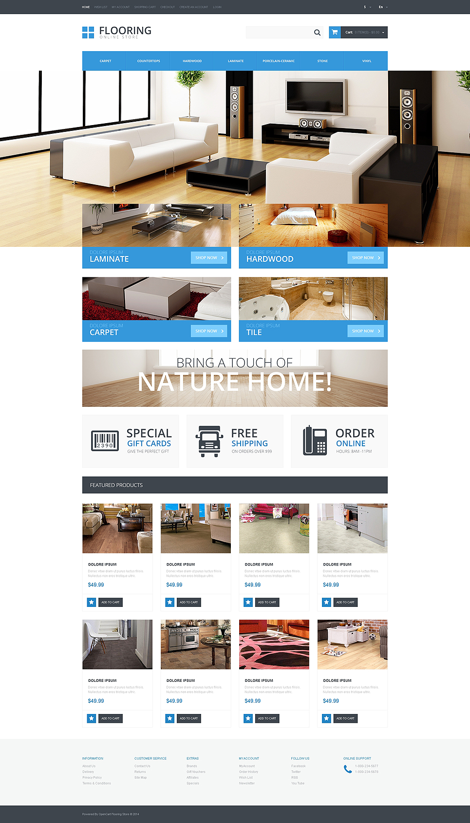 Flooring Responsive OpenCart Template New Screenshots BIG