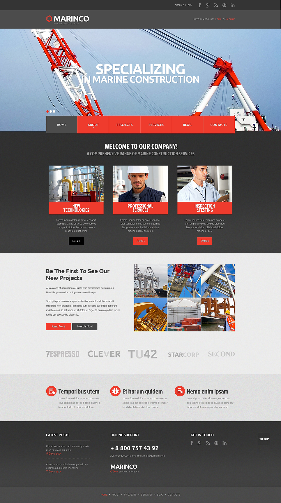 Industrial Responsive Website Template New Screenshots BIG