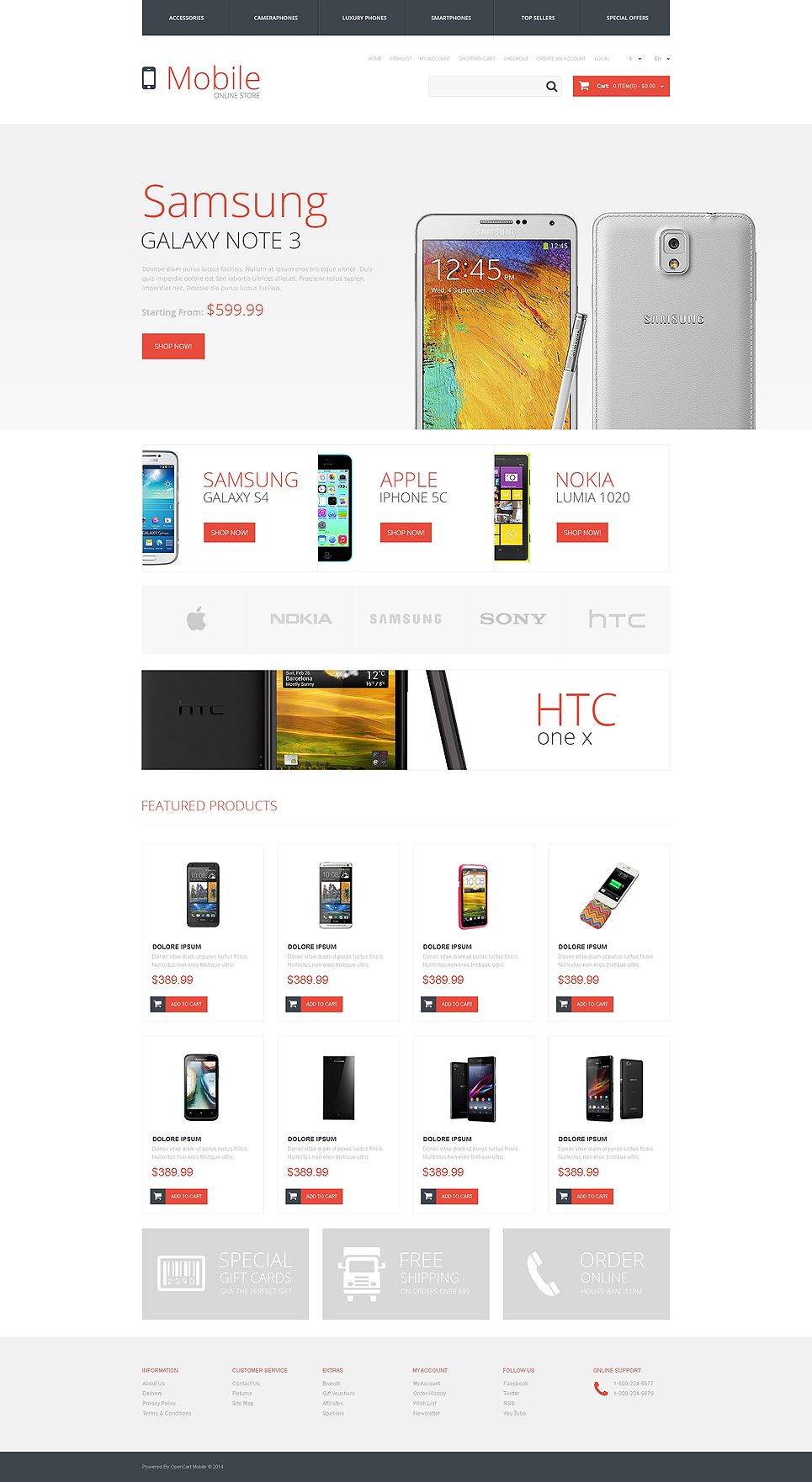 Mobile Store Responsive OpenCart Template New Screenshots BIG