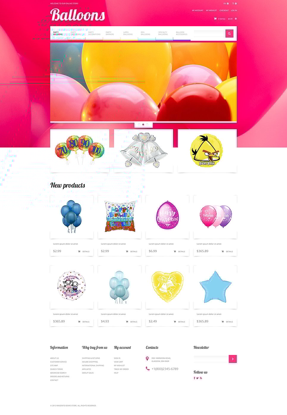 Soaring Happiness Magento Theme New Screenshots BIG