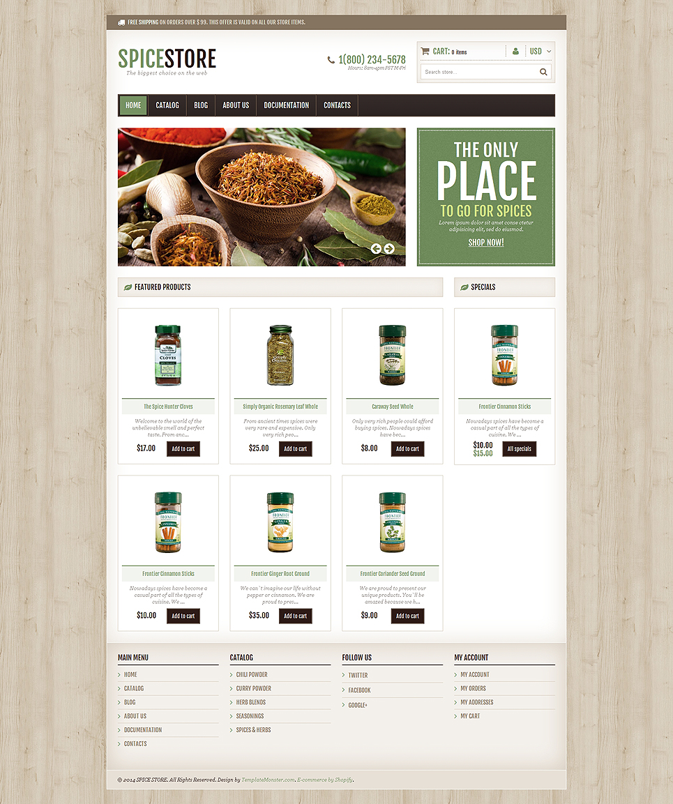 Spice Shop Responsive Shopify Theme New Screenshots BIG