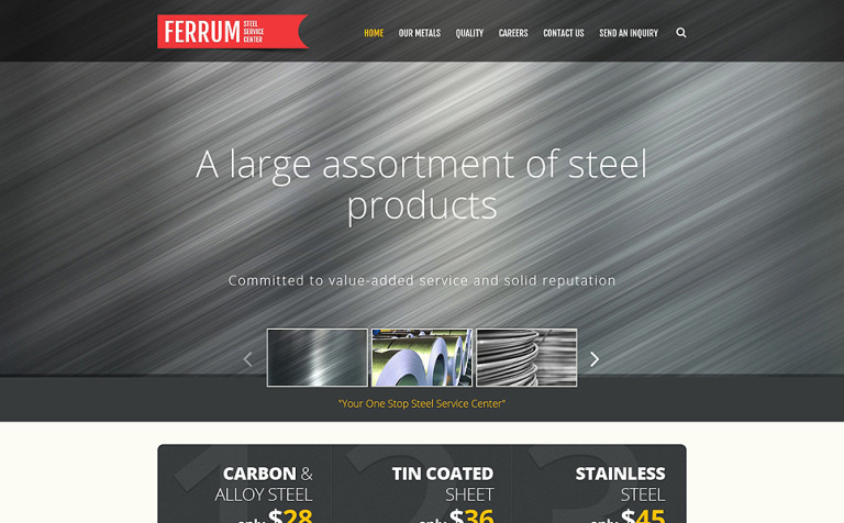 Steelworks Responsive Website Theme Big Screenshot Steelworks Responsive Website Template New Screenshots BIG
