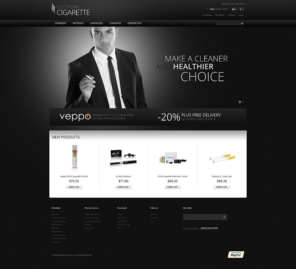 Tobacco Responsive Magento Theme New Screenshots BIG