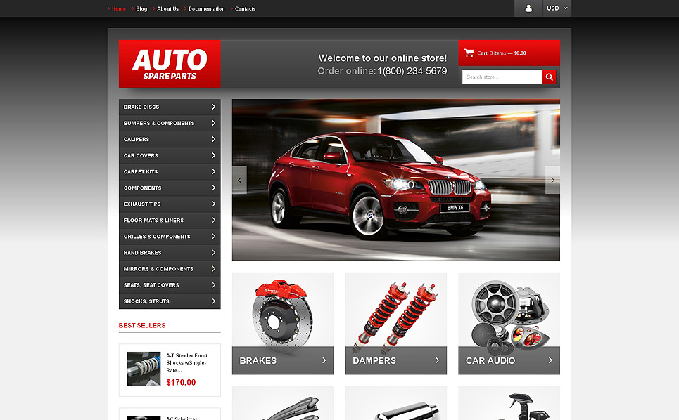 Auto Parts Responsive Shopify Theme 48157