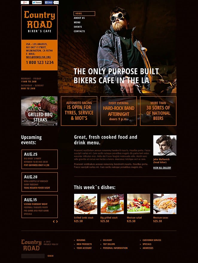 Cafe Flash CMS Template New Screenshots BIG