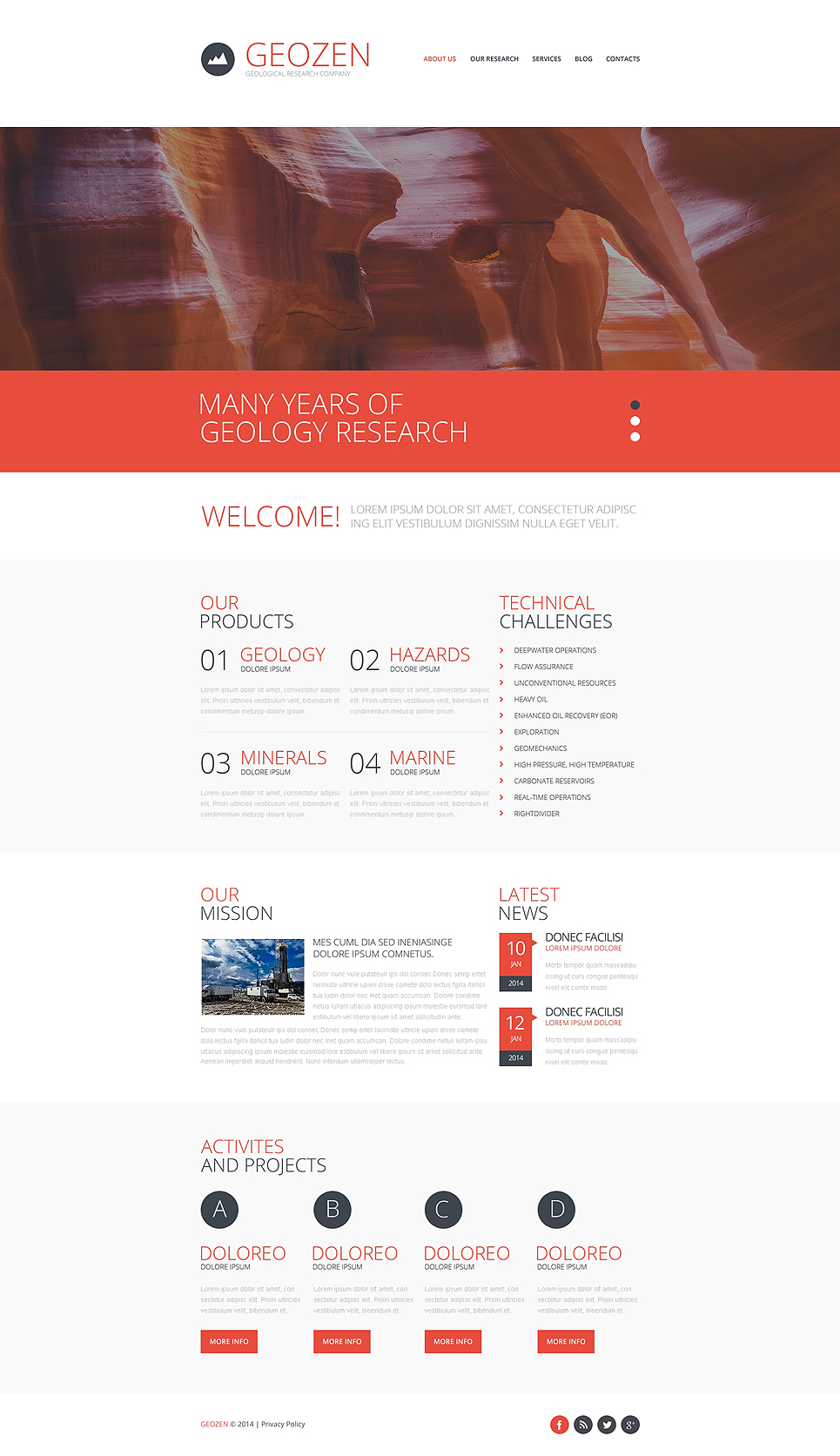Environmental Responsive Website Template New Screenshots BIG