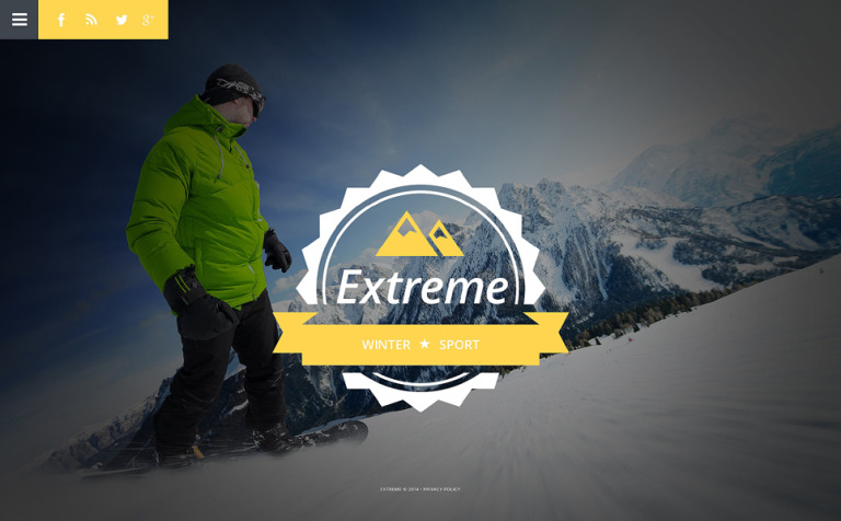Extreme Sports Bootstrap Website Template Big Screenshot Extreme Sports Website Template New Screenshots BIG