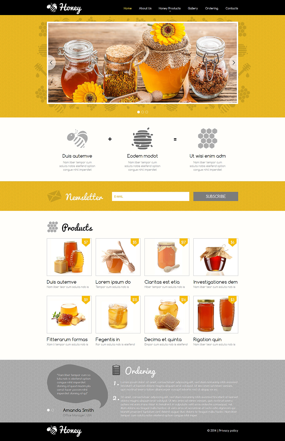 Honey Store Responsive Website Template New Screenshots BIG