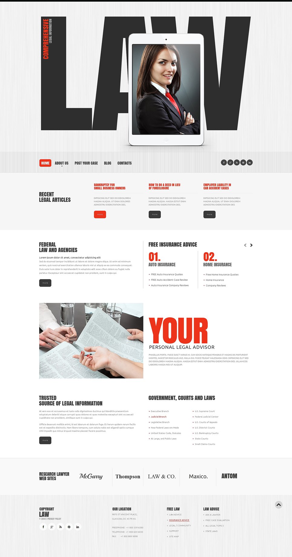 Law Firm Responsive Website Template New Screenshots BIG