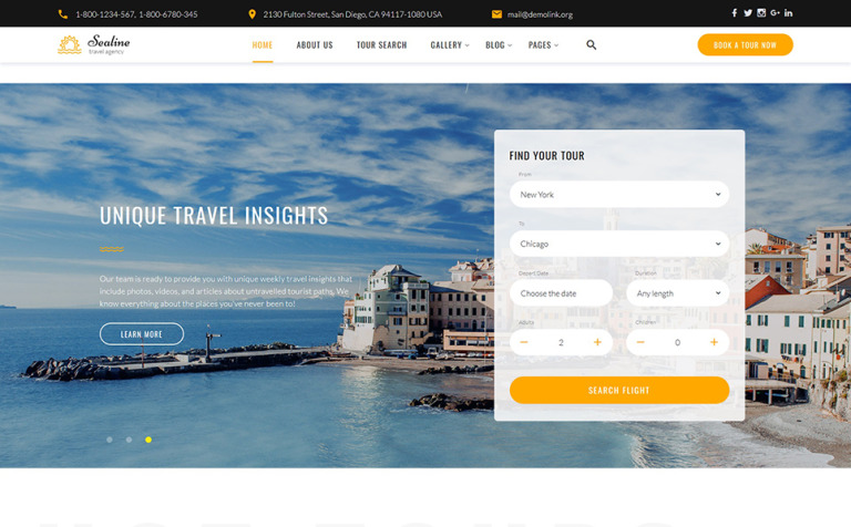 Travel Agency Bootstrap Website Template Big Screenshot Travel Agency Responsive Website Template New Screenshots BIG